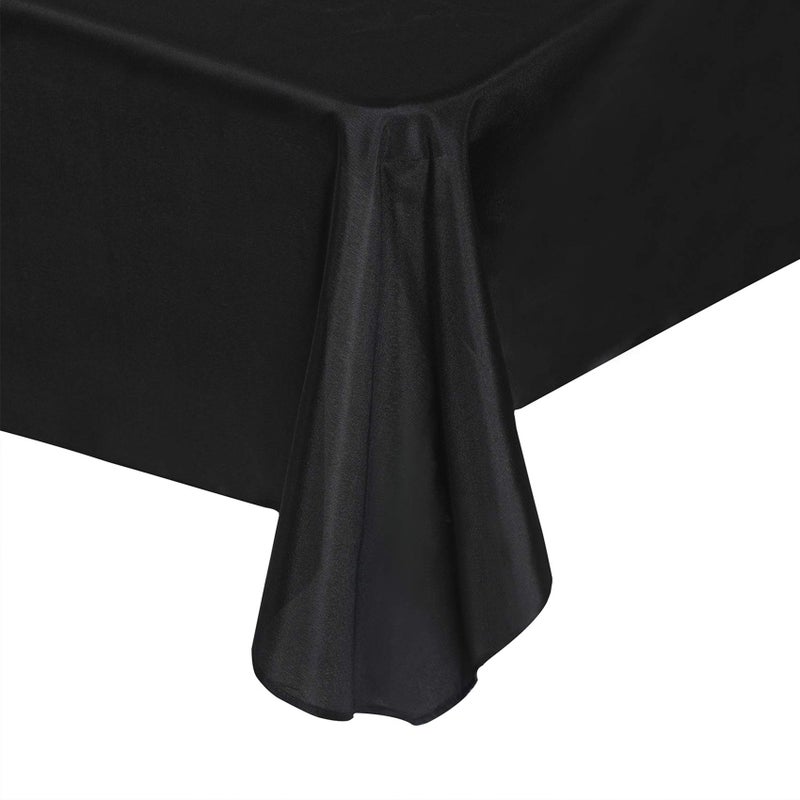Cupuamon Rectangle Tablecloth 60x120 inch Washable Polyester Fabric Table Cloth for Wedding Party Dining Banquet Decorationï¼ˆ60x120, Blackï¼‰ - Image 5